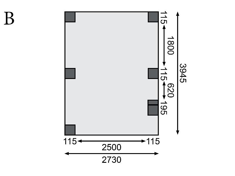 Karibu Carport Classic Einzel 1 mit 1 Einfahrtsbogen kdi