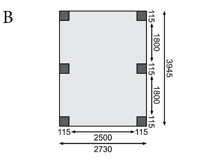 Karibu Carport Classic Einzel 1 ohne Einfahrtsbogen kdi