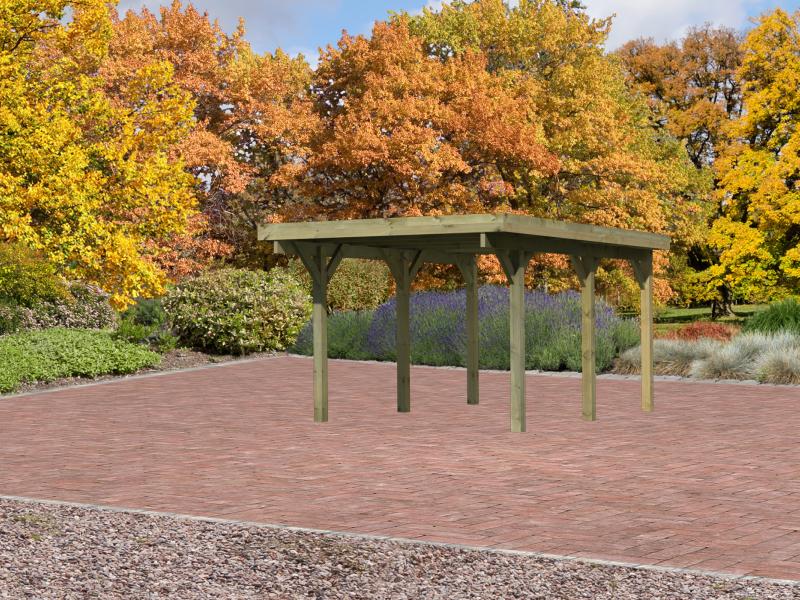 Karibu Carport Classic Einzel 1 ohne Einfahrtsbogen kdi