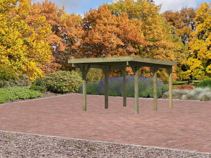Karibu Carport Classic Einzel 1 ohne Einfahrtsbogen kdi