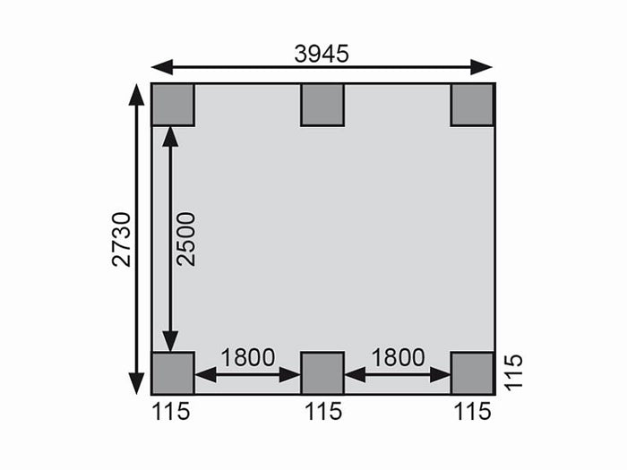 Karibu Carport Classic Einzel 1 ohne Einfahrtsbogen kdi