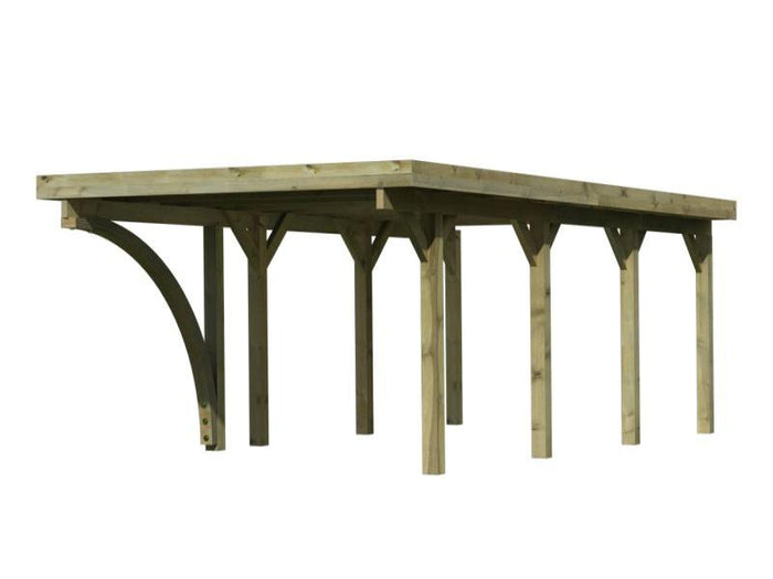 Karibu Carport Classic Einzel 2 mit 1 Einfahrtsbogen kdi