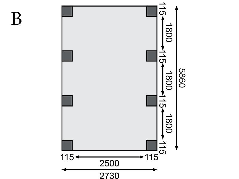 Karibu Carport Classic Einzel 2 ohne Einfahrtsbogen kdi