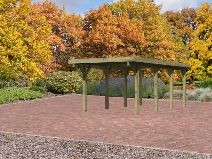 Karibu Carport Classic Einzel 2 ohne Einfahrtsbogen kdi