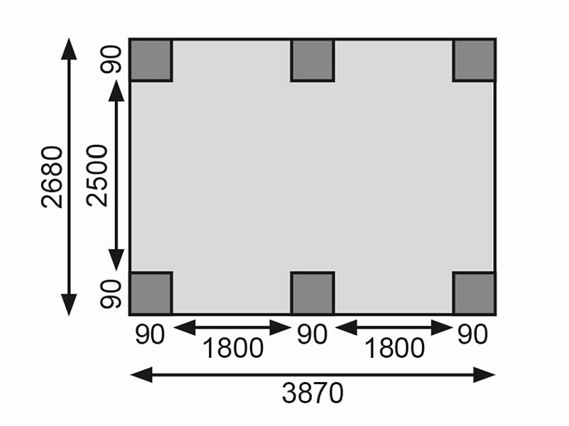 Karibu Doppelcarport ECO 1 Variante A kdi
