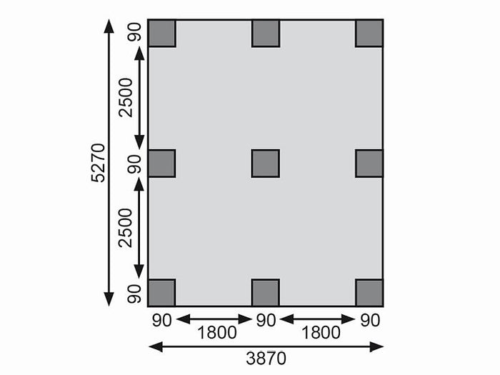 Karibu Doppelcarport ECO 1 Variante A kdi