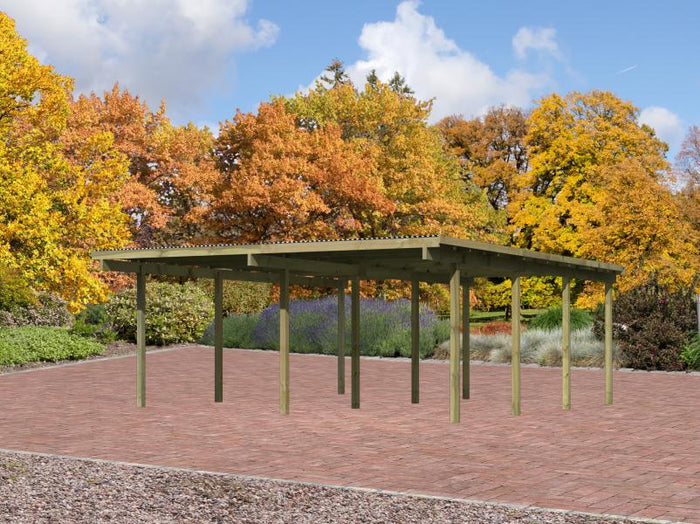 Karibu Doppelcarport ECO 2 Variante A kdi