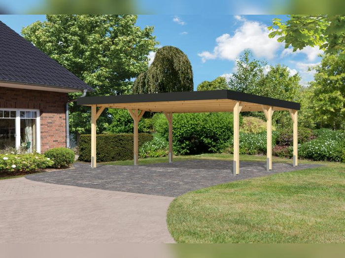 Karibu Doppelcarport Leimholz 1