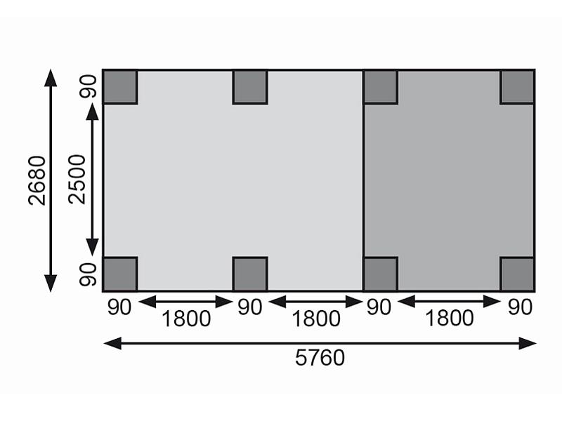 Karibu Einzelcarport ECO 2 Variante C kdi