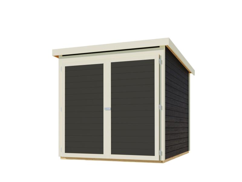 Karibu Fahrradgarage 3, terragrau 19 mm