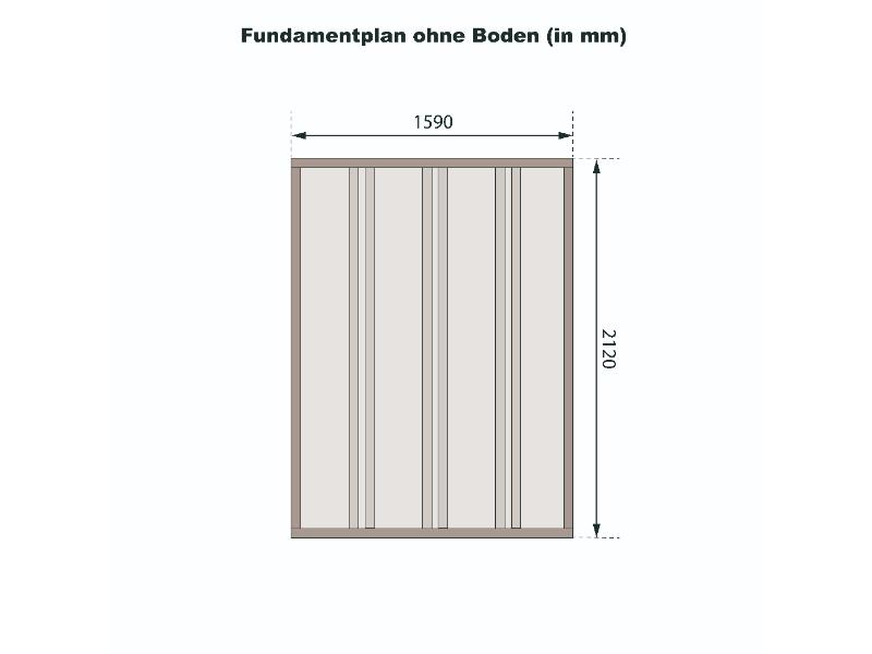 Karibu Fahrradgarage 3, terragrau 19 mm