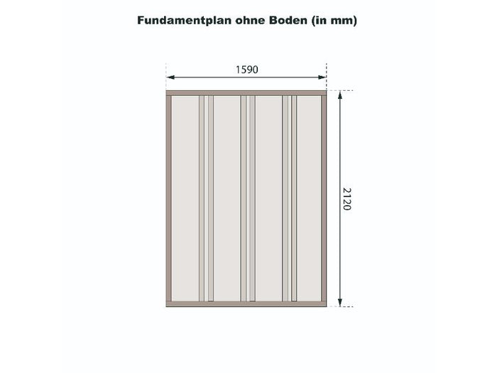 Karibu Fahrradgarage 3, terragrau 19 mm