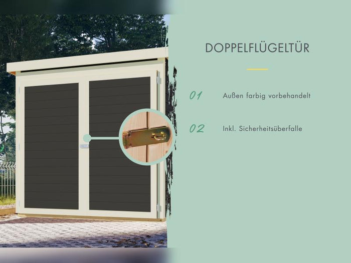 Karibu Fahrradgarage 4, terragrau, 19 mm