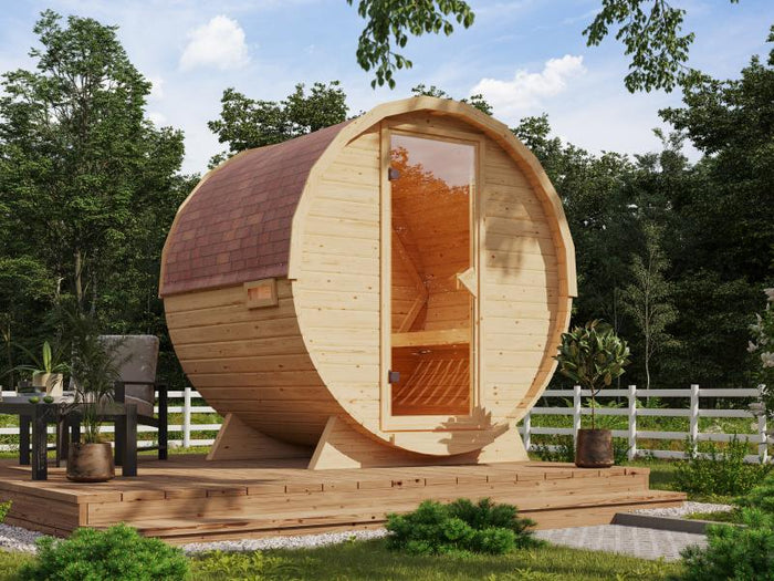 Karibu Fasssauna 1 ohne Ofen - 38 mm