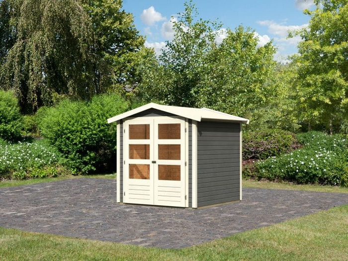 Karibu Gartenhaus Amberg 2 terragrau