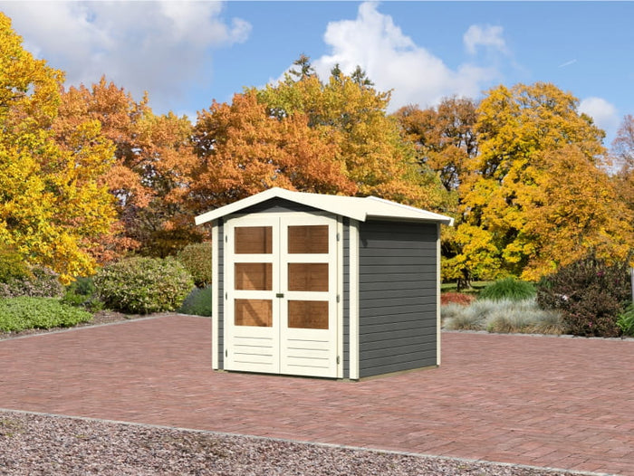 Karibu Gartenhaus Amberg 2 terragrau