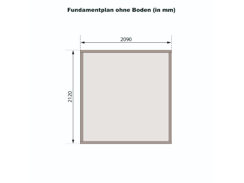 Karibu Gartenhaus Askola 2 natur 19 mm