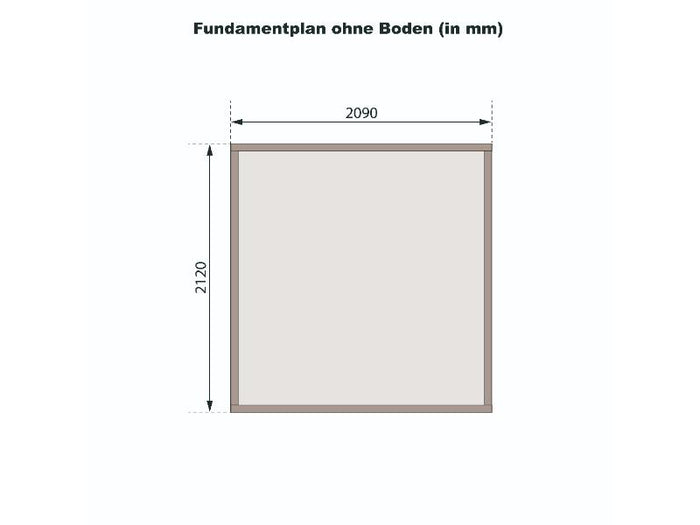 Karibu Gartenhaus Askola 2 natur 19 mm