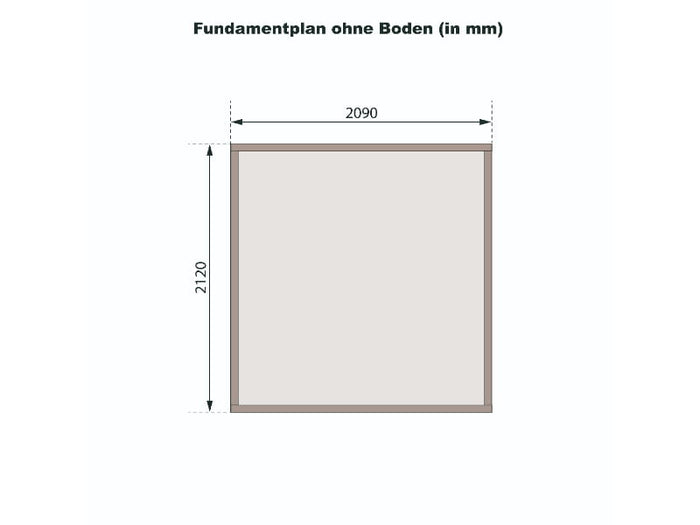 Karibu Gartenhaus Askola 2 terragrau 19 mm
