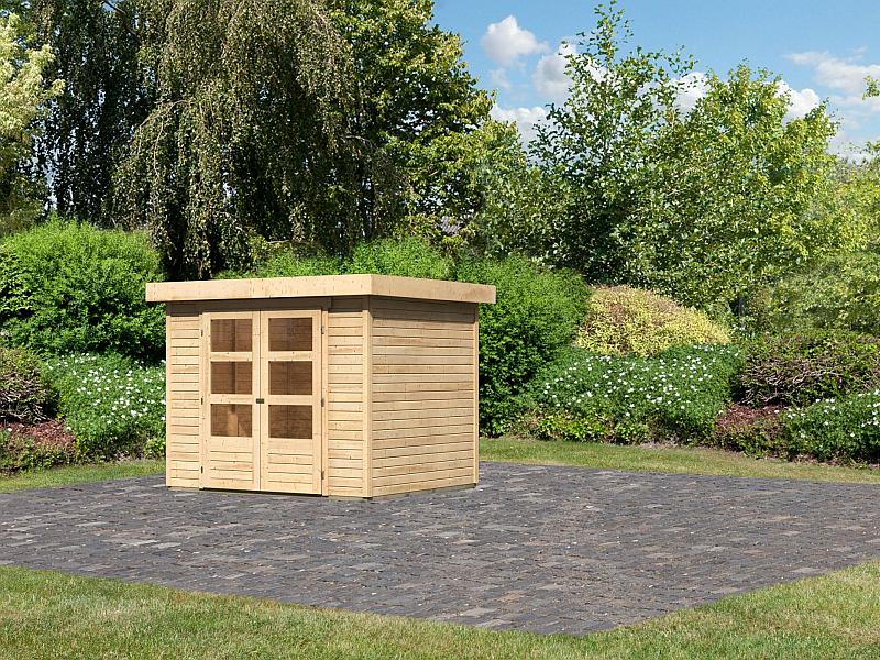 Karibu Gartenhaus Askola 3 natur 19 mm