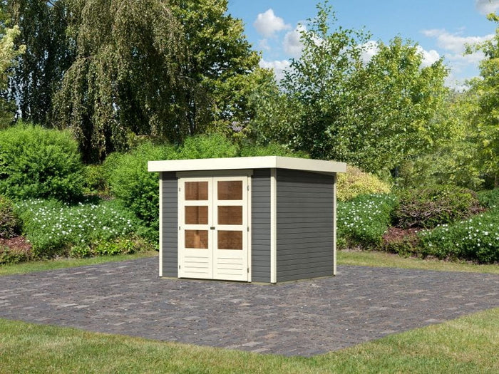 Karibu Gartenhaus Askola 3 terragrau 19 mm