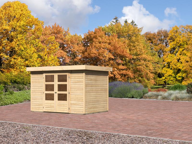 Karibu Gartenhaus Askola 4 natur 19 mm