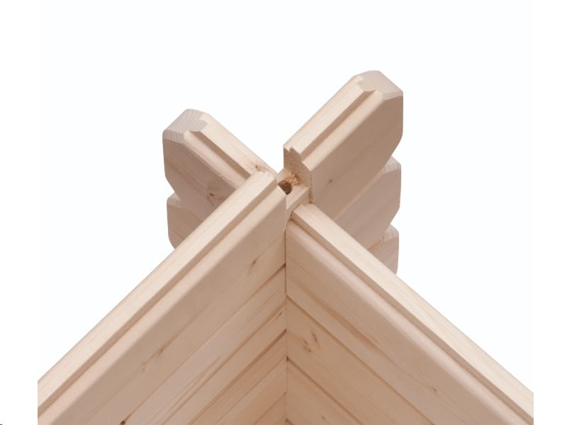 Karibu Gartenhaus Bastrup 2 mit Anbaudach 3 Meter natur