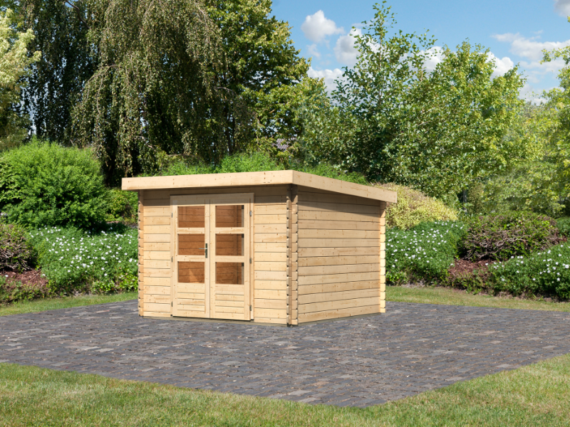 Karibu Gartenhaus Bastrup 5 natur