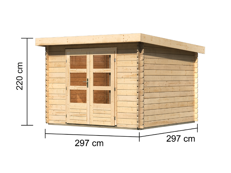 Karibu Gartenhaus Bastrup 5 natur