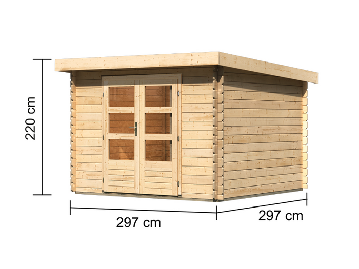 Karibu Gartenhaus Bastrup 5 natur