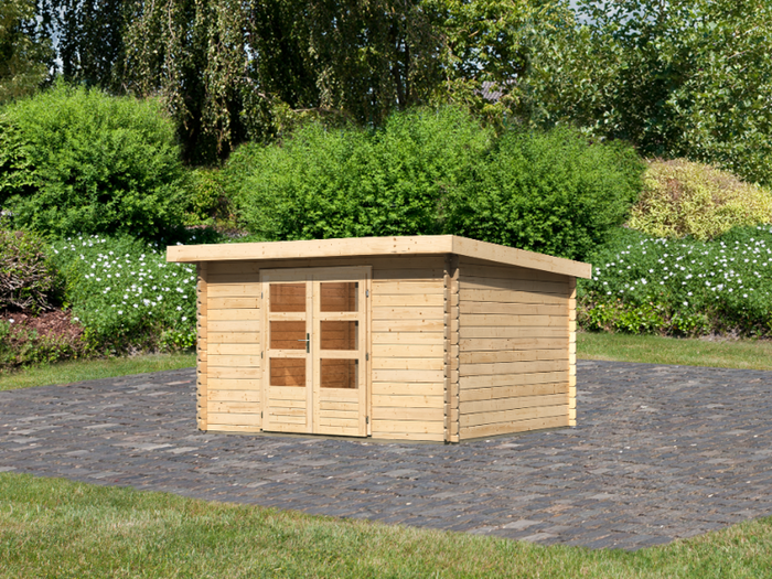 Karibu Gartenhaus Bastrup 7 natur