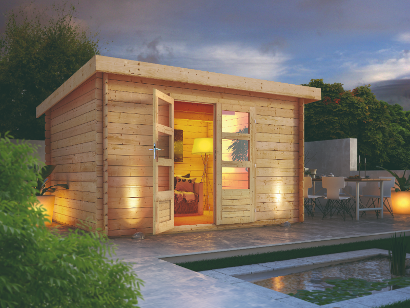 Karibu Gartenhaus Bastrup 7 natur