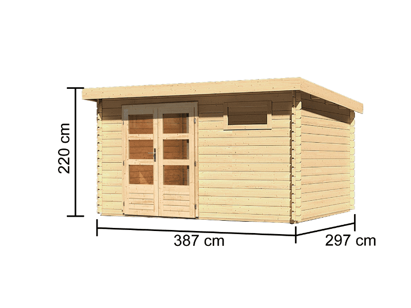 Karibu Gartenhaus Bastrup 8 natur