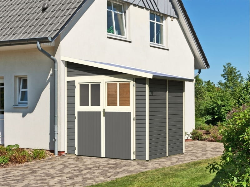 Karibu Gartenhaus Bomlitz 2 terragrau 19 mm