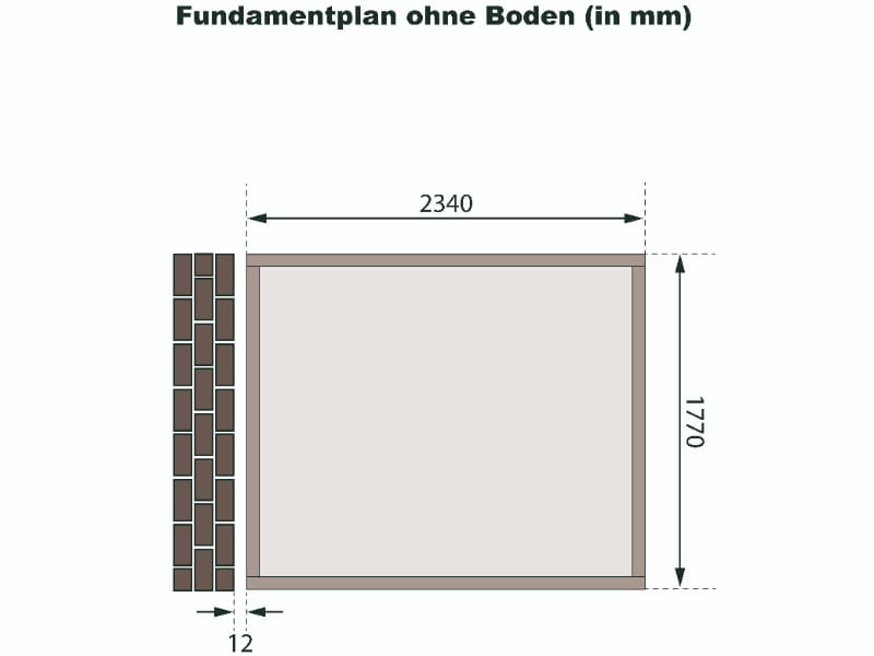 Karibu Gartenhaus Bomlitz 2 terragrau 19 mm