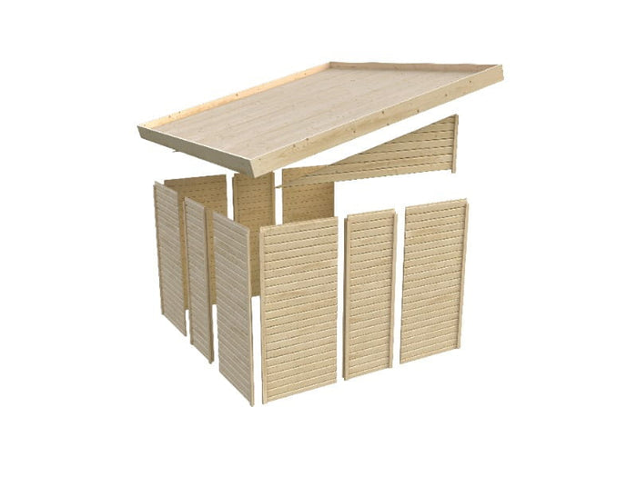 Karibu Gartenhaus Bomlitz 3 natur 19 mm