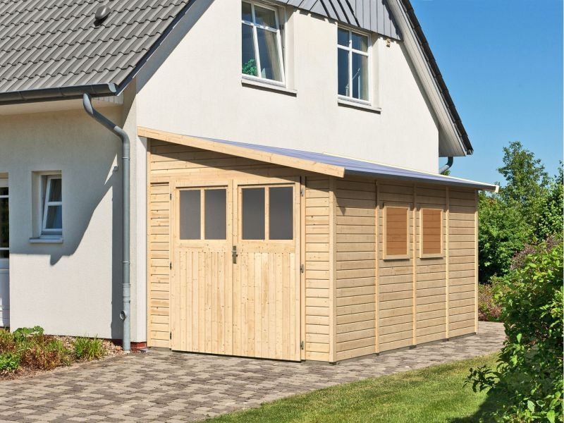 Karibu Gartenhaus Bomlitz 4 natur 19 mm