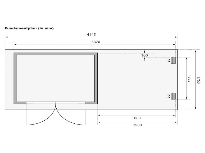 Karibu Gartenhaus Glücksburg 2 inkl. Anbaudach