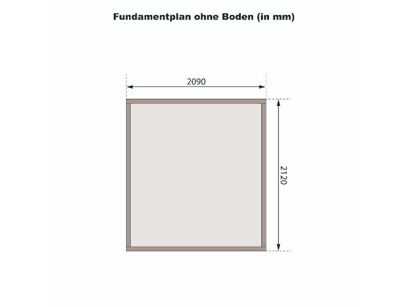 Karibu Gartenhaus Glücksburg 3 natur 19 mm