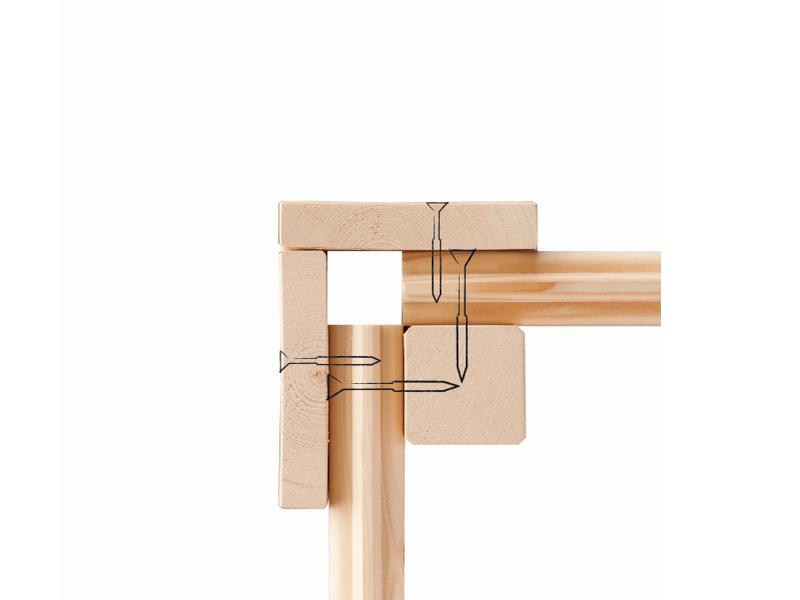 Karibu Gartenhaus Kandern 1 mit Anbaudach 2,35 m, terragrau