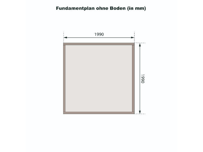 Karibu Gartenhaus Kandern 1 natur 28 mm