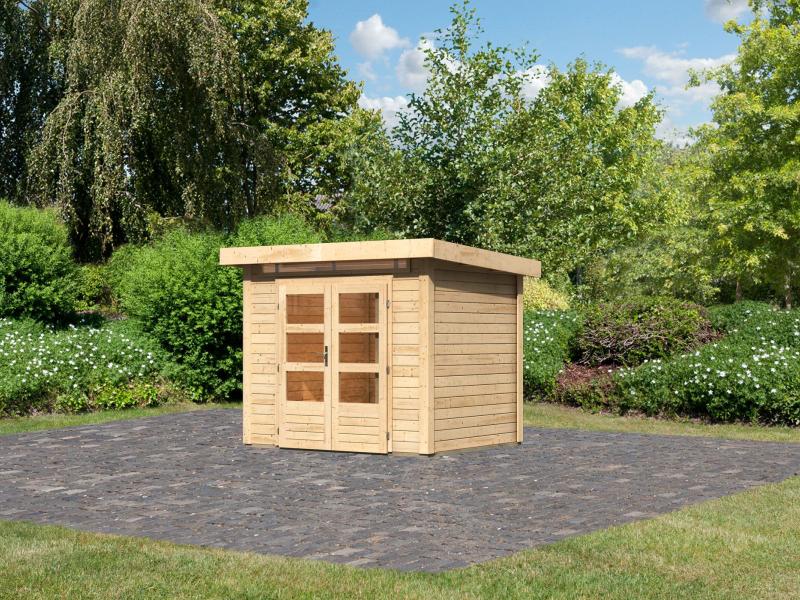 Karibu Gartenhaus Kandern 2 natur 28 mm