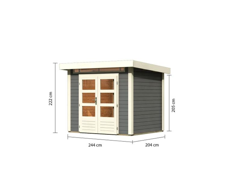 Karibu Gartenhaus Kandern 2 terragrau