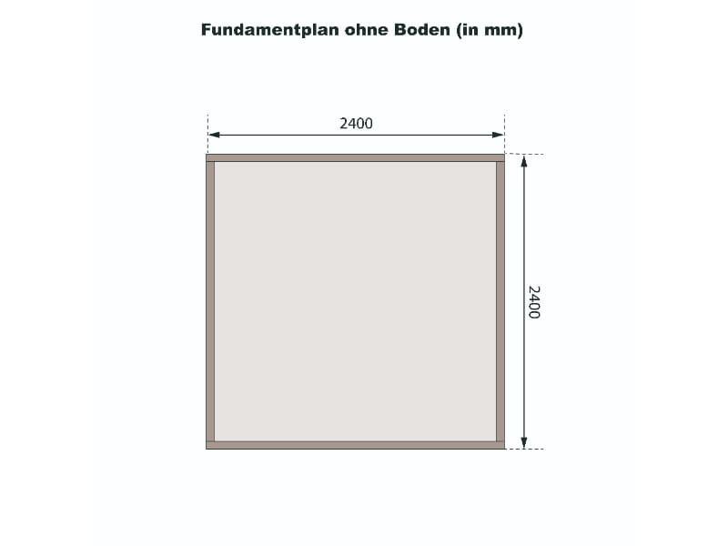 Karibu Gartenhaus Kandern 3 in terragrau 28 mm