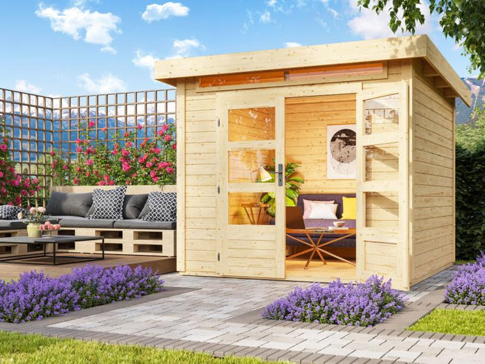 Karibu Gartenhaus Kandern 3 natur 28 mm