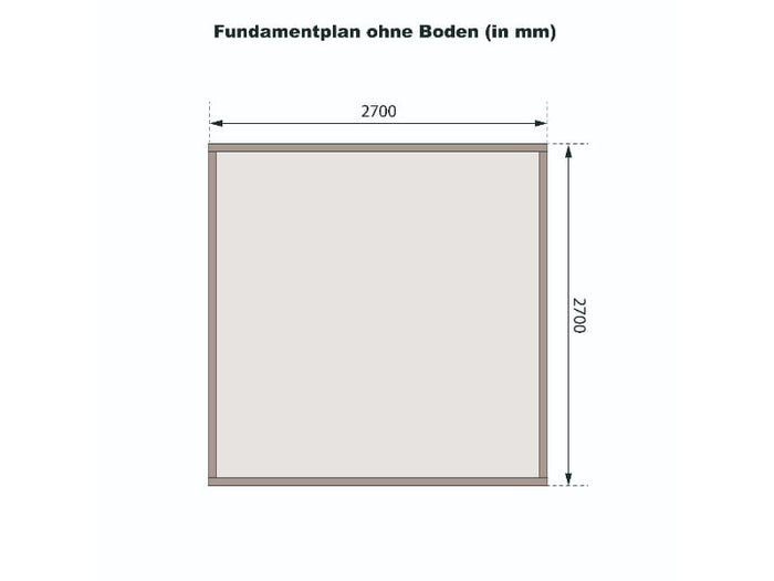 Karibu Gartenhaus Kandern 6 in terragrau 28 mm