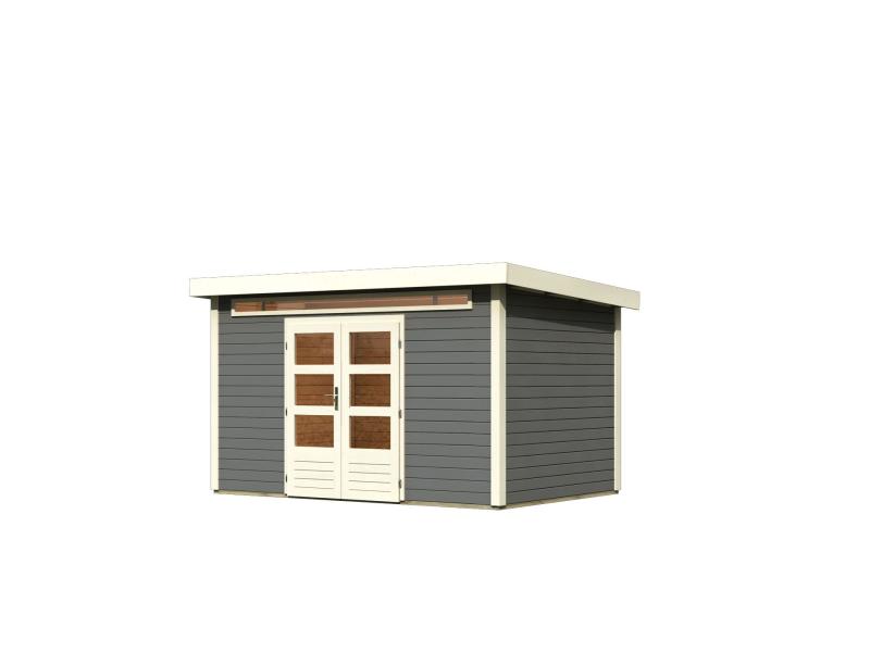 Karibu Gartenhaus Kandern 7 in terragrau 28 mm