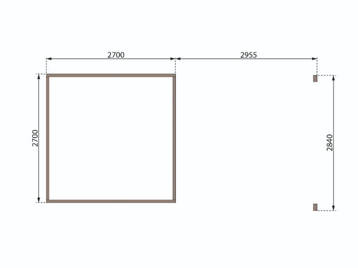 Karibu Gartenhaus Kastorf 6 - 28 mm natur mit Anbaudach 3,2 m