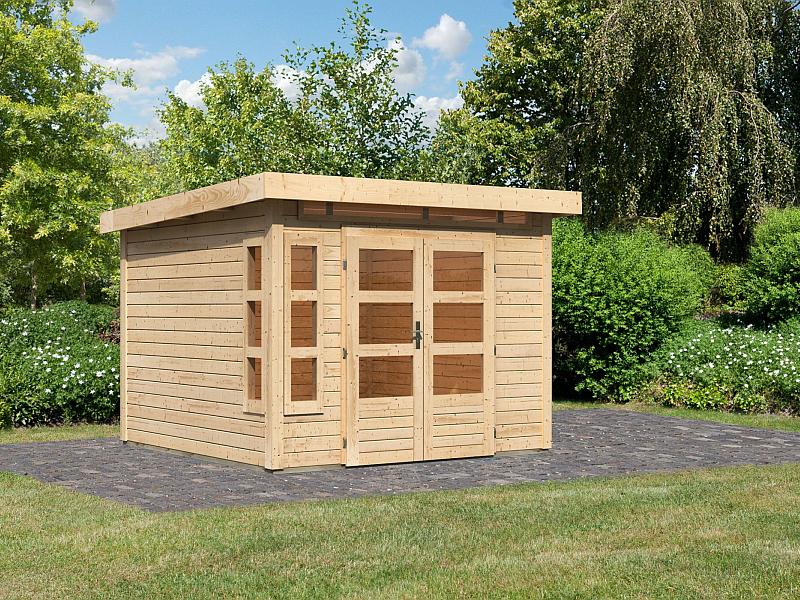 Karibu Gartenhaus Kastorf 6 - 28 mm natur