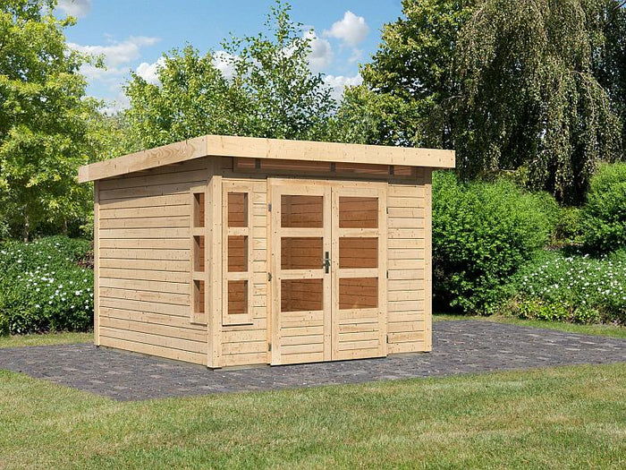 Karibu Gartenhaus Kastorf 6 - 28 mm natur